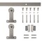 Quiet Glide Soft Close 72" Satin Nickel Front Mini Single Barn Door Hardware NT.1310.04.SN-72-SC - alternate 1